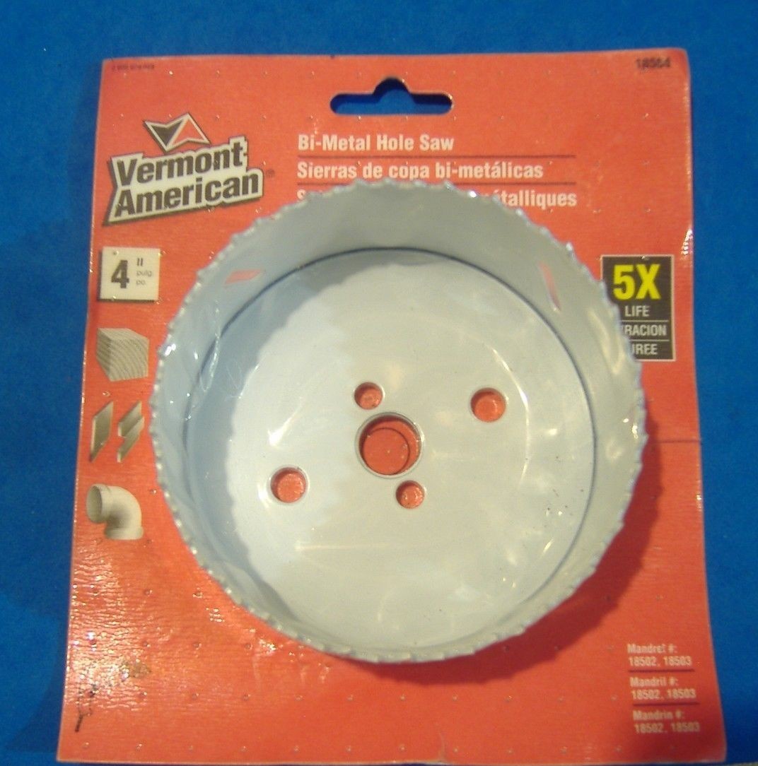 VERMONT AMERICAN 4" BIMETAL HOLE SAW #18564