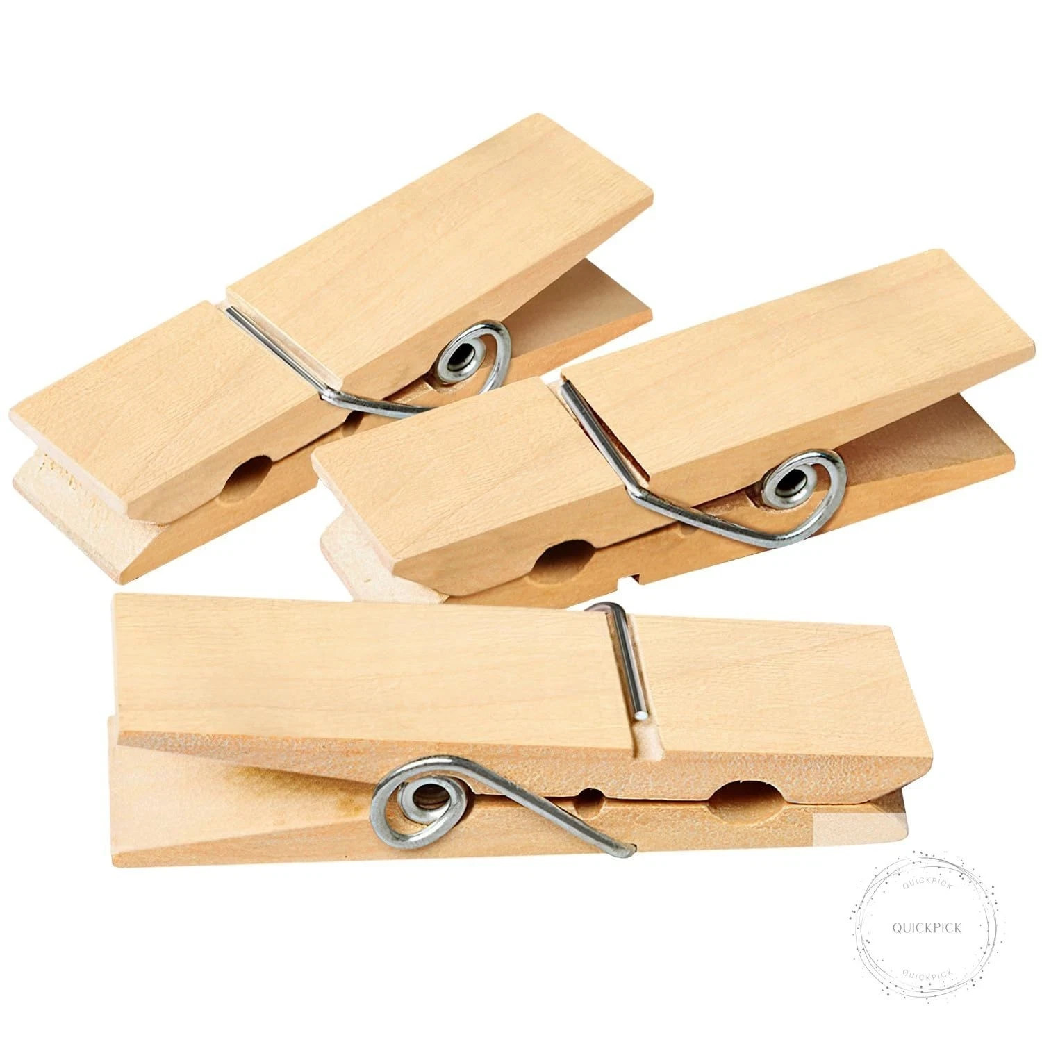 Clothes Pins, Sturdy and Heavy Duty Natural Wood Clips Wooden Clothespins for