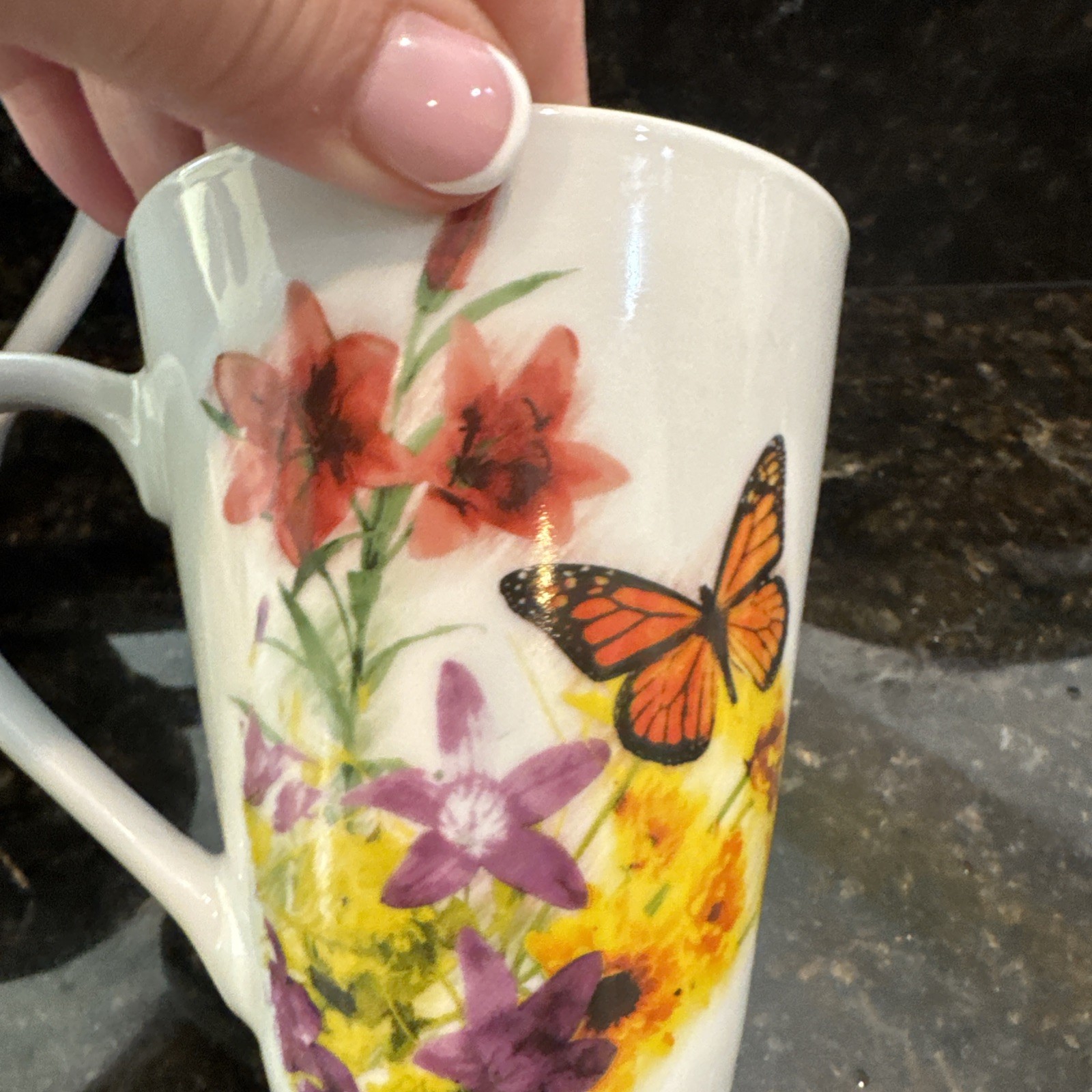 Butterfly Ceramic Mug Set Of TWO
