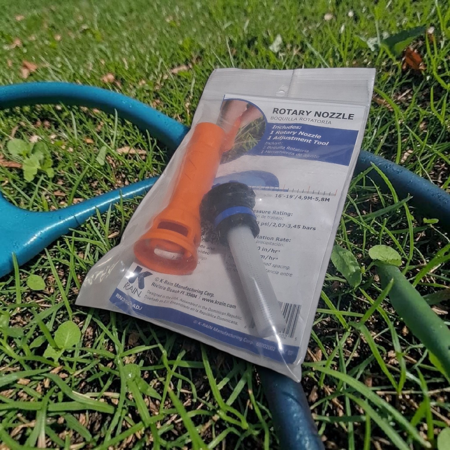 K Rain Rotary Nozzle and Adjustment Tool. Adjustment Radio 16' - 19'