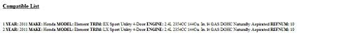 Genuine Honda 36531-PZD-A02 Laf Sensor