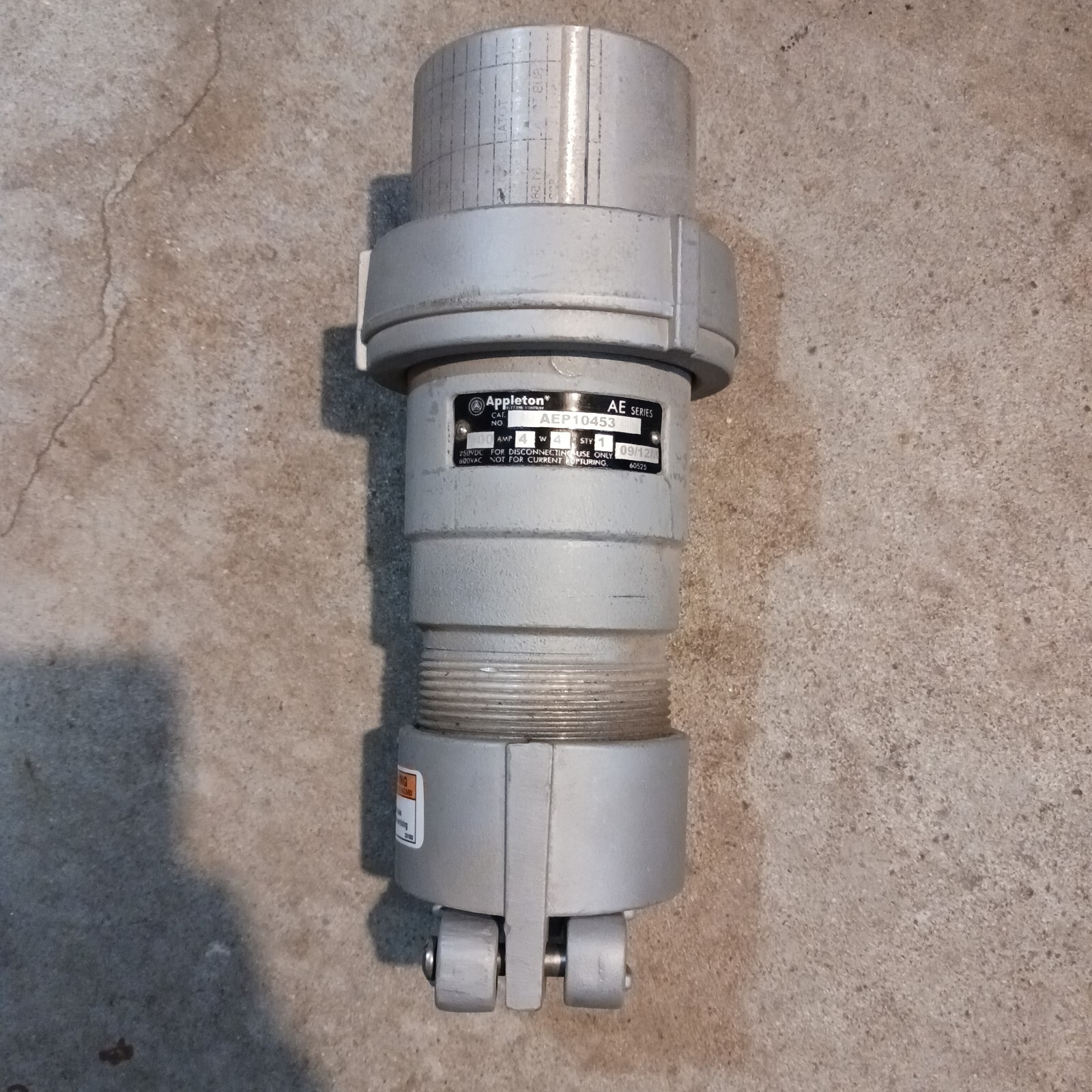 Appleton 100 Amp Lug AEP10453 3 Pole Industrial Pre - Owned