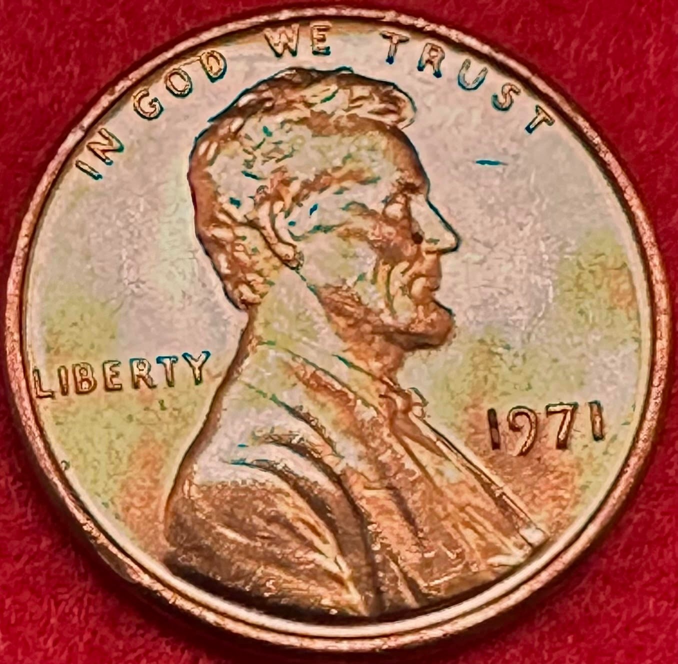 UNITED STATES 1971 - P PHILADELPHIA MINT UNCIRCULATED LINCOLN MEMORIAL PENNY