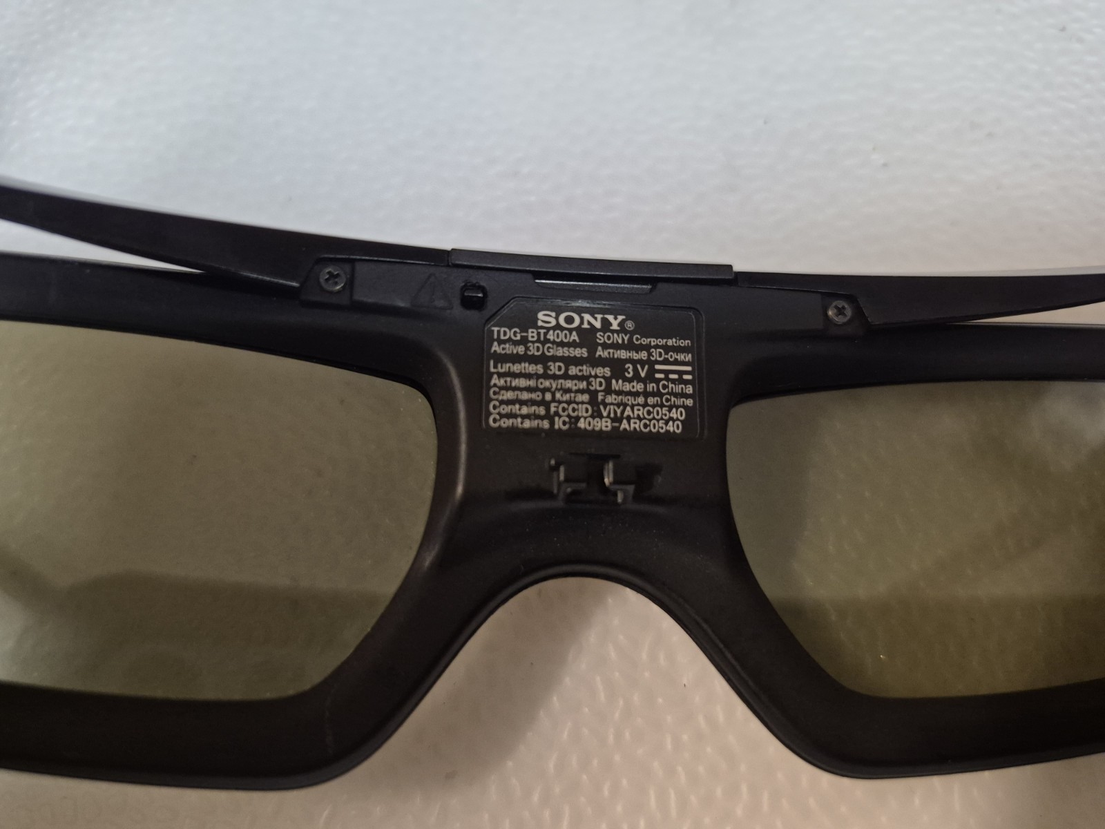 Sony TDG-BT400A Active 3D Glasses - Black