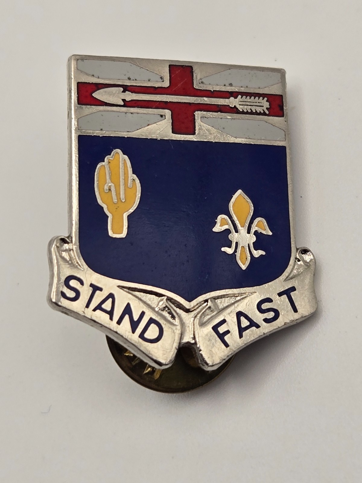 Vintage Army DUI Pin - "Stand Fast" 155th Infantry Regiment