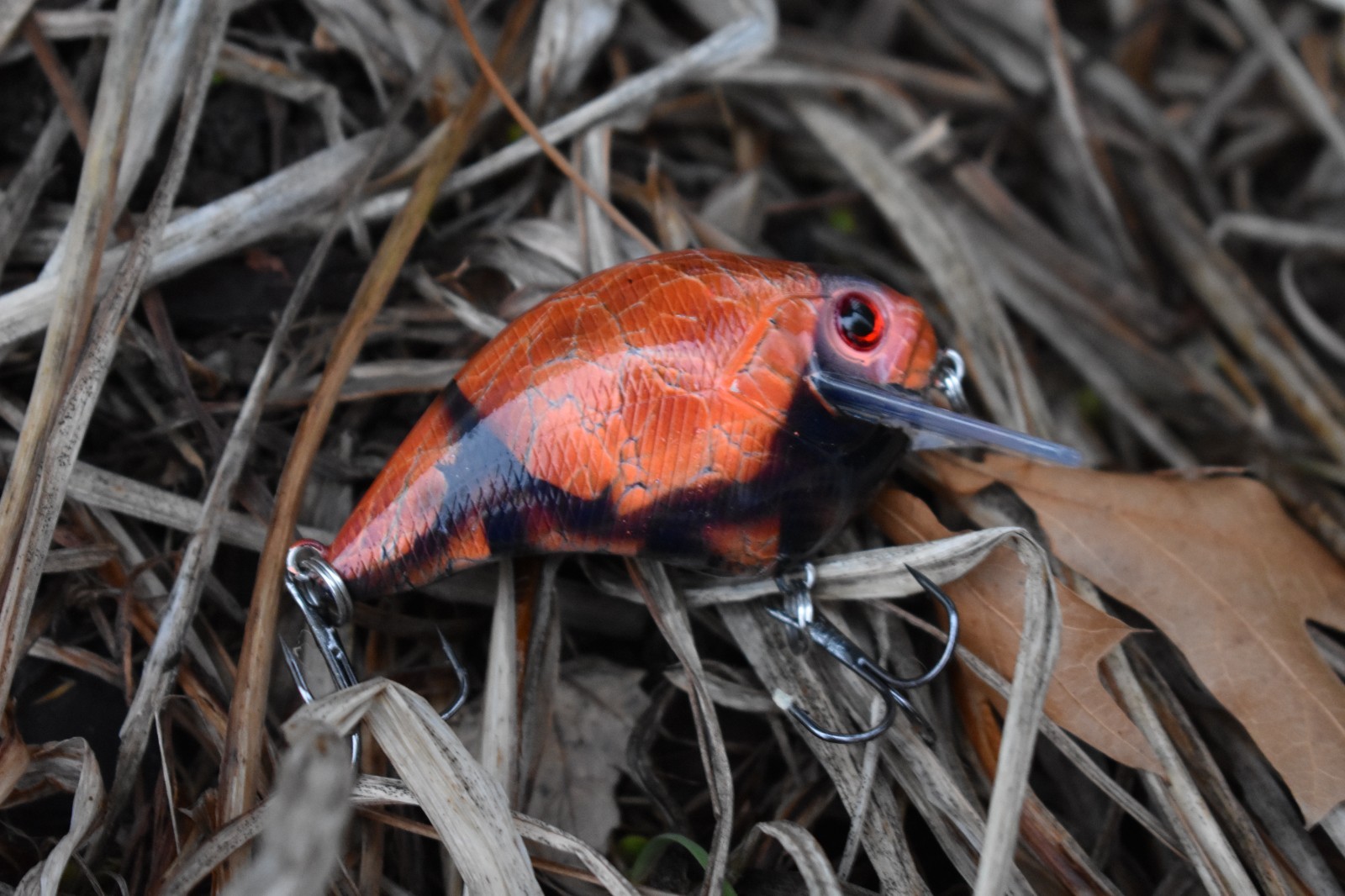 Howell Custom Lures Orange Craw custom painted fishing lures Crankbait Swimbait