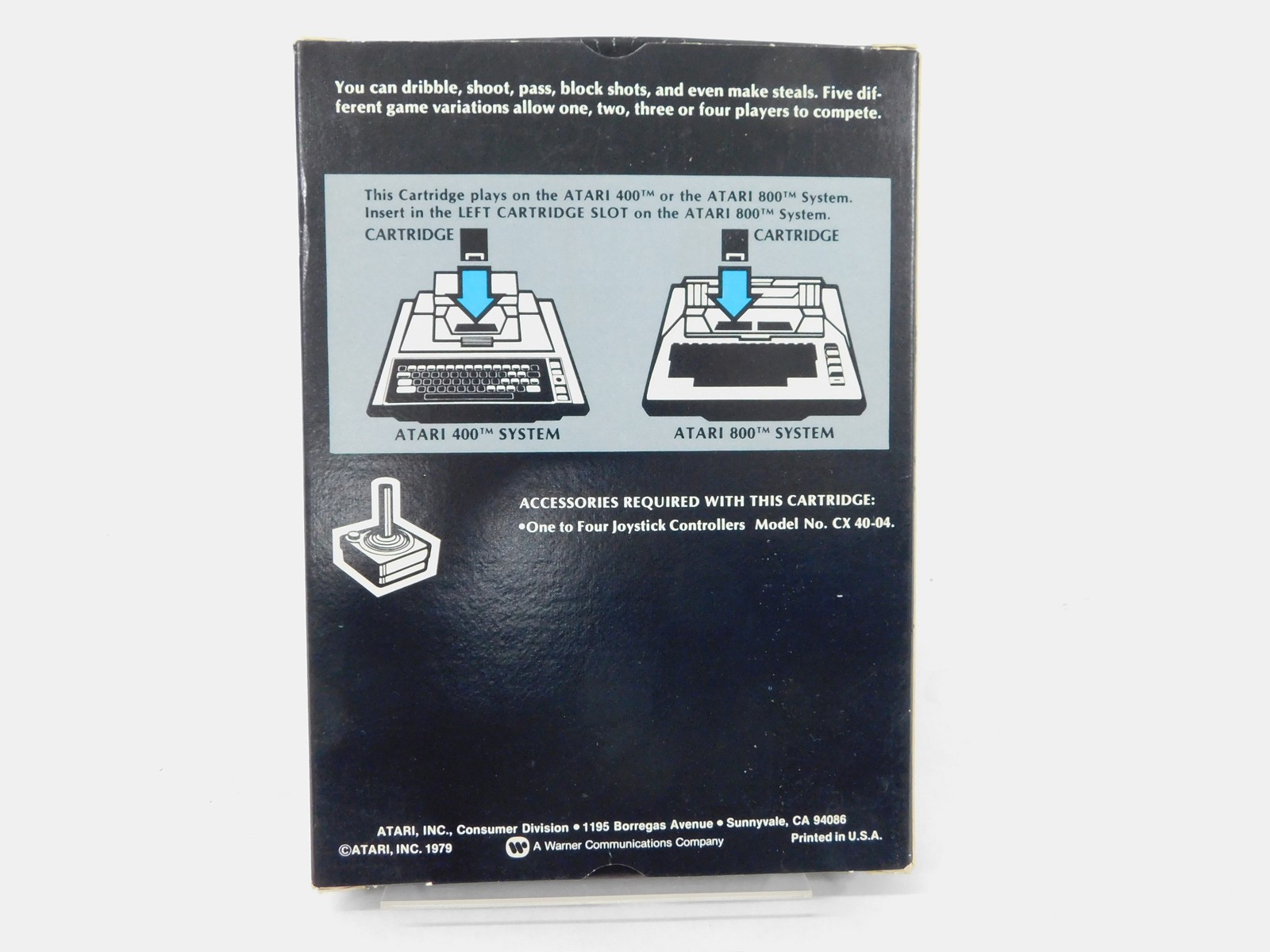 Atari CXL4004 Basketball Vintage Computer Game System Cartridge (nice)