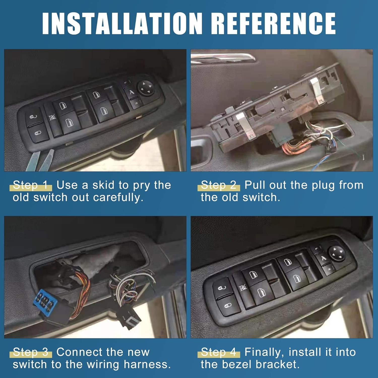 Replacement Driver Master Power Window Switch for 10-18 Porsche Cayenne Macan