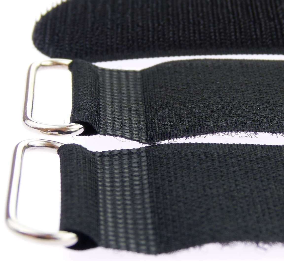 10 x Hook and Loop Cable Ties 400 x 40mm Black Cable Hook and Loop Cable Hook and Loop Fastener