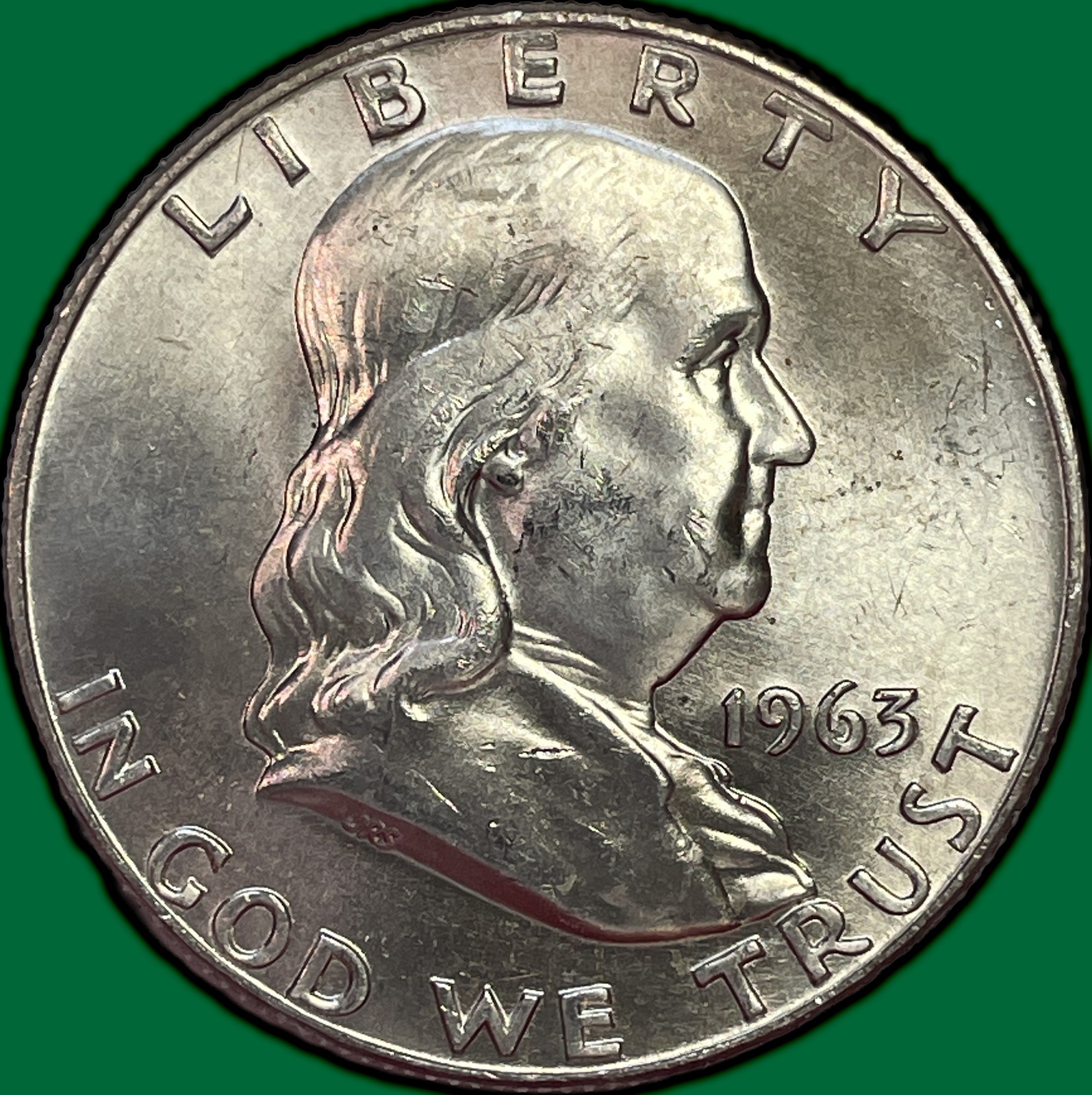 1963-D Franklin Half Dollar Brilliant Uncirculated BU Coin #42095