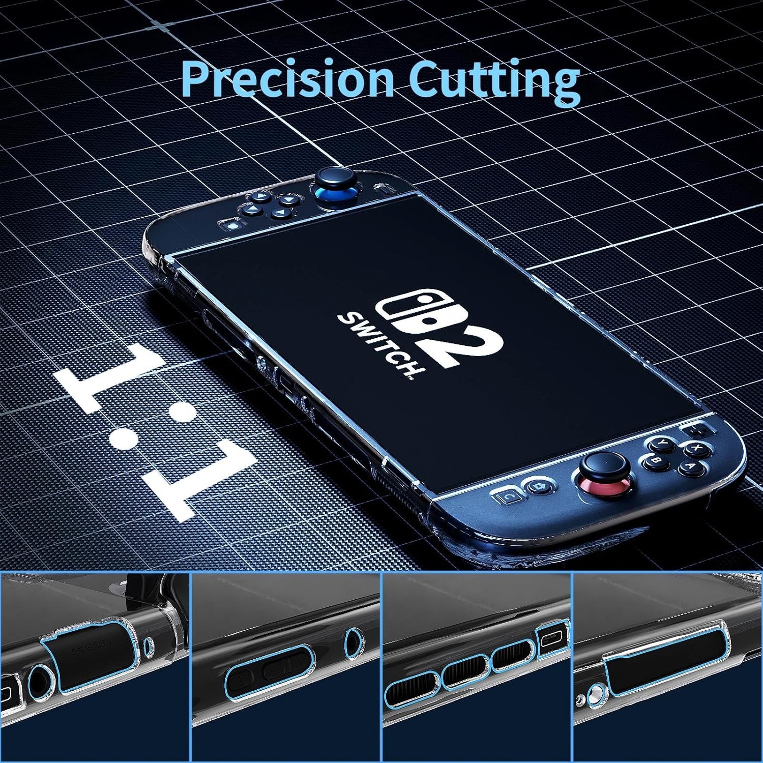 Switch 2 Case for Nintendo Switch 2 Dockable Case Cover 4K HD Screen Protector