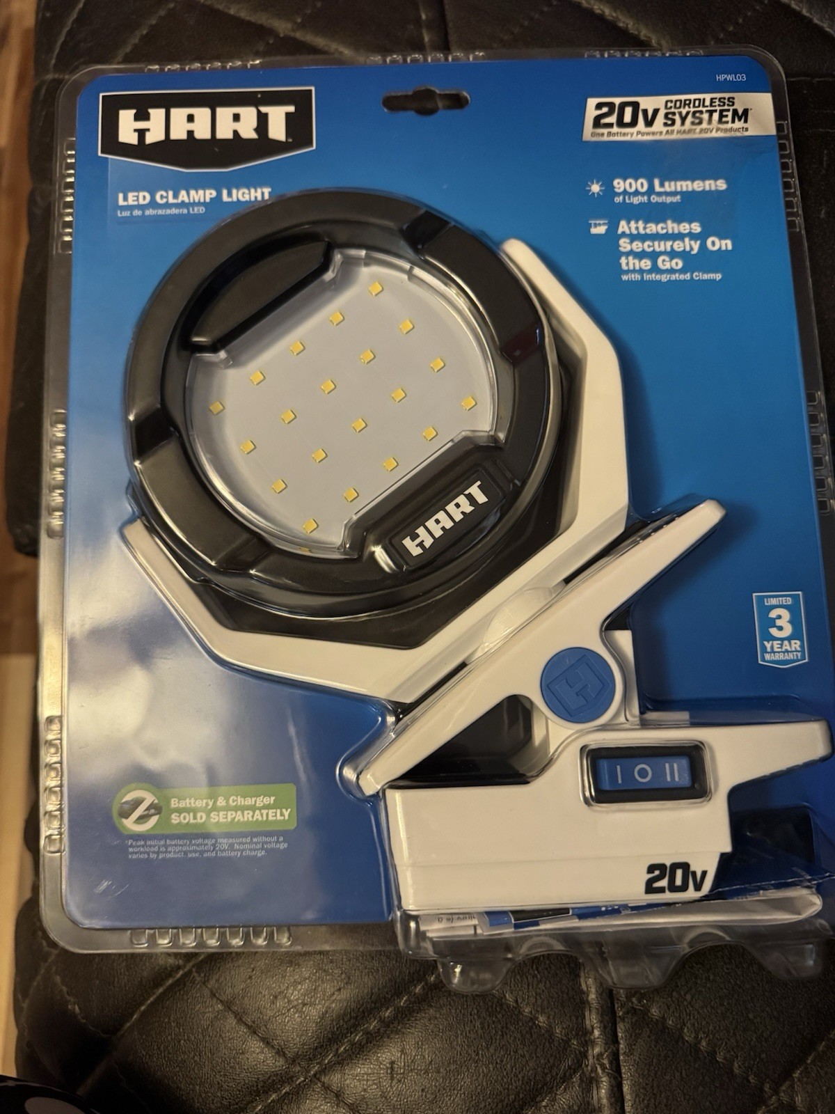 Hart Led Clamp Light 900 Luminous Of Light Output Attaches, Securely ￼￼￼