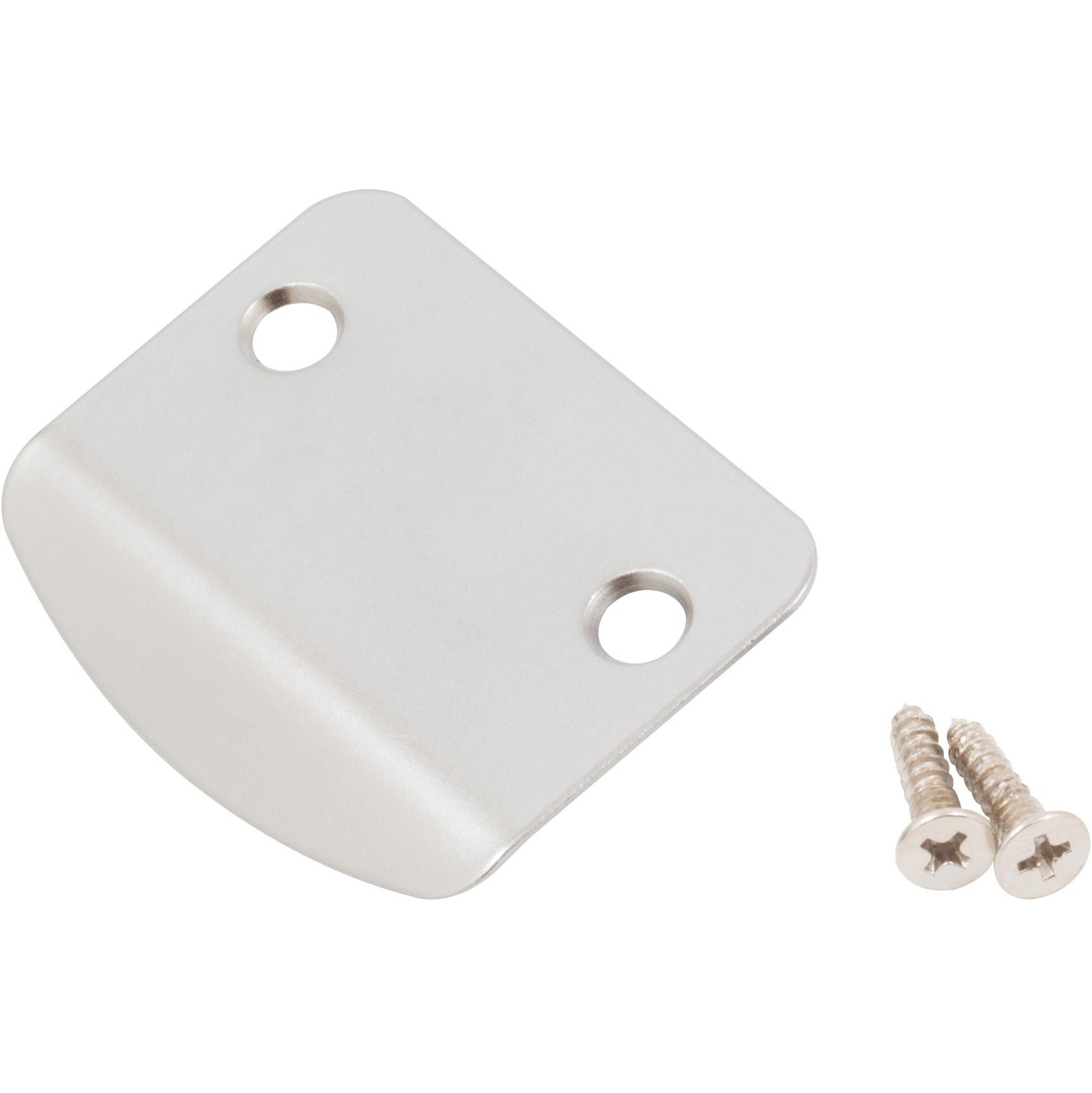 Full Lip Round Corner Blank Strike Plate, 2-1/4 Inches, 1-5/8" Center-to-Center,
