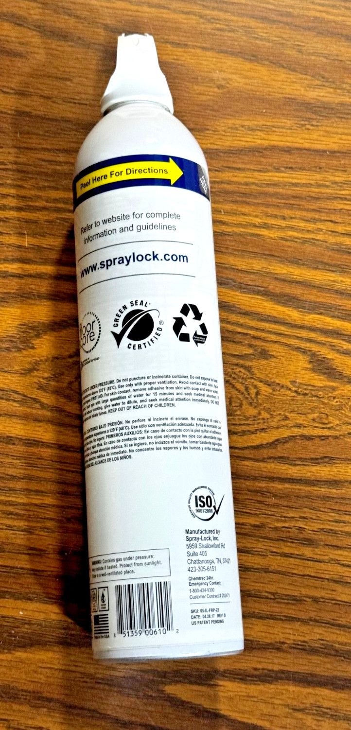 New Spray-Lock FRP Spray Adhesive NRP Plastic Composite 22 OZ!