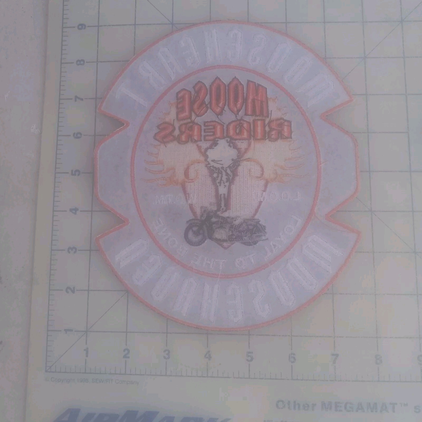 Motorcycle Patch Moose Riders MOOSEHEART MOOSEHAVEN 8" X 7" wide