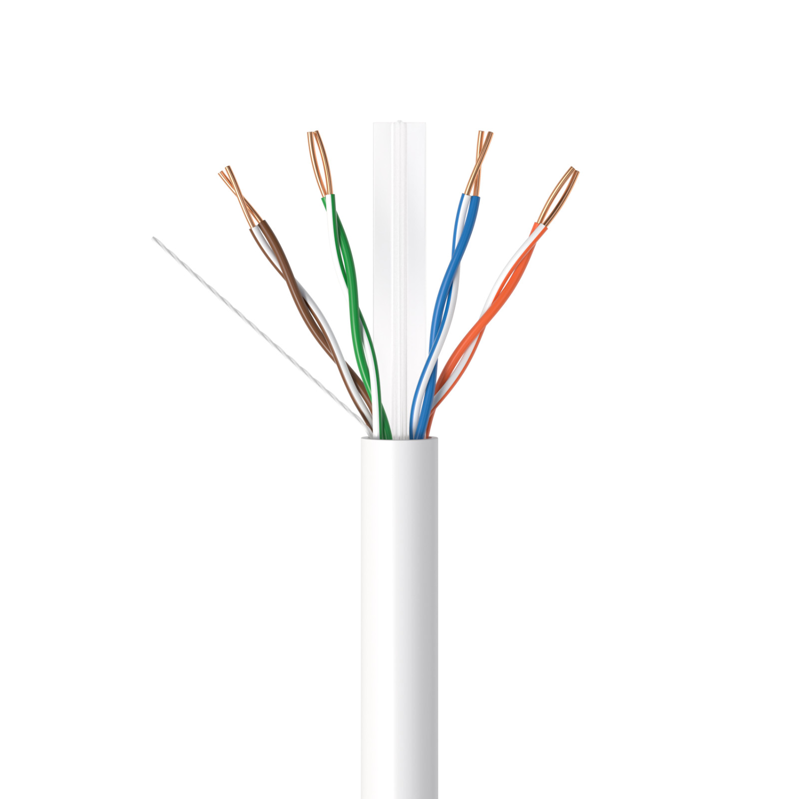 CAT6 Ethernet Cable 1000FT 23AWG CCA Network Solid Bulk Wire, Pull Box, White