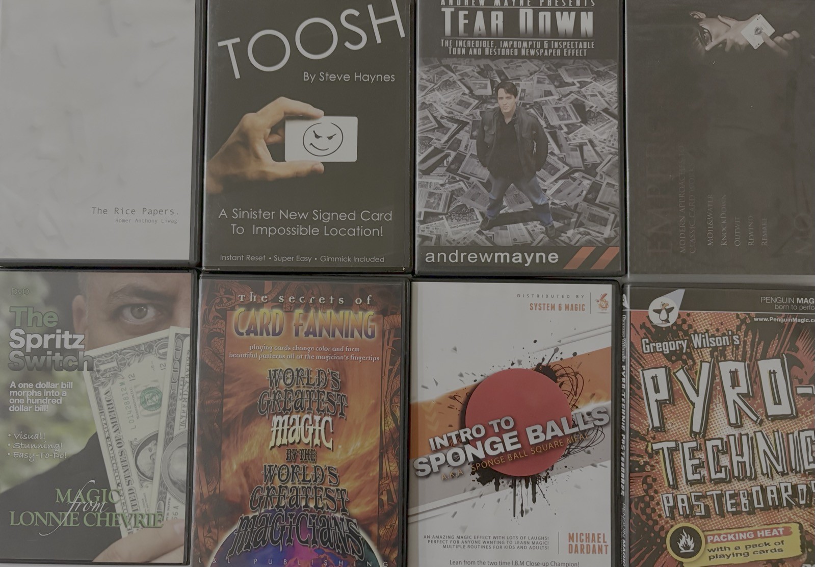 Bulk Lot Of 8 x MAGIC DVDs As Pictured Magician Trick Instructional Tuition M14