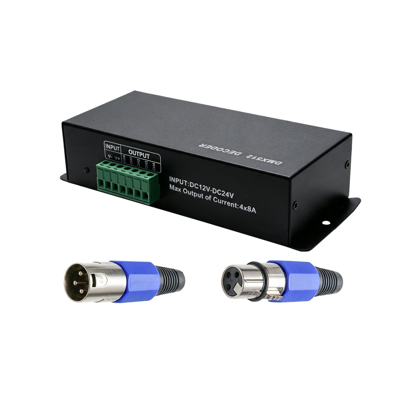 DC12V~24V LED RGBW DMX 512 Controller Decoder Dimmer 4 Channel 8A Stripe Light B