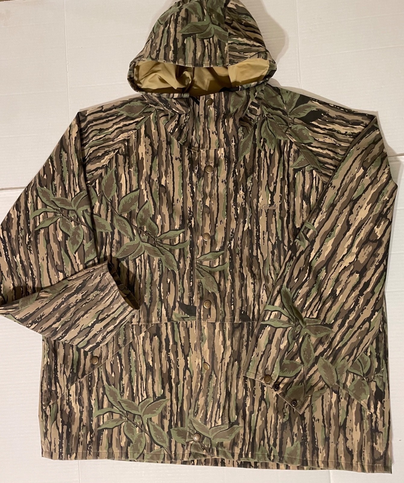 Cabela's Realtrees Camo Rain Jacket XL Full Zip Hooded Hunting