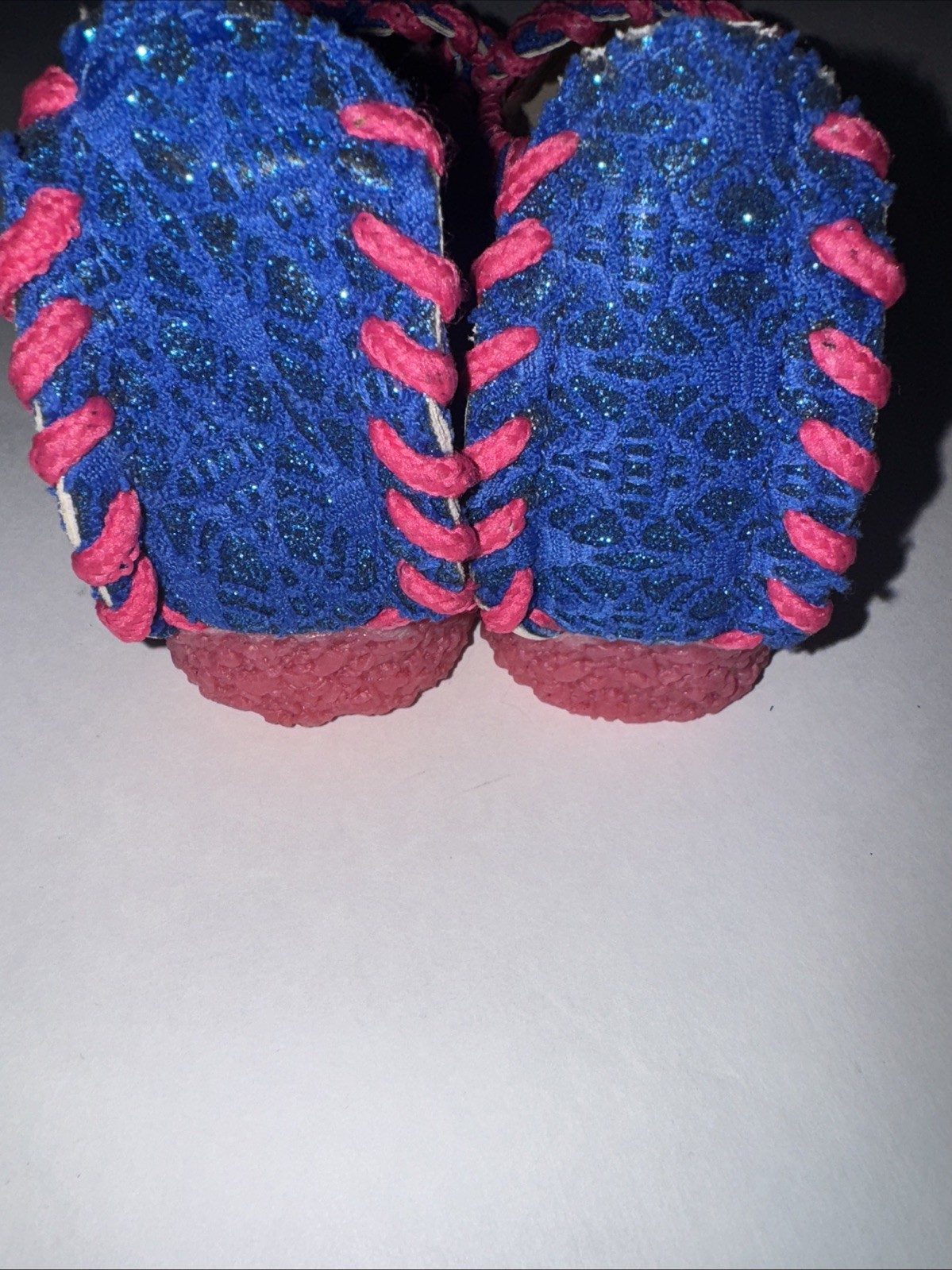 Xinwang Blue Loafers with Pink Stitching