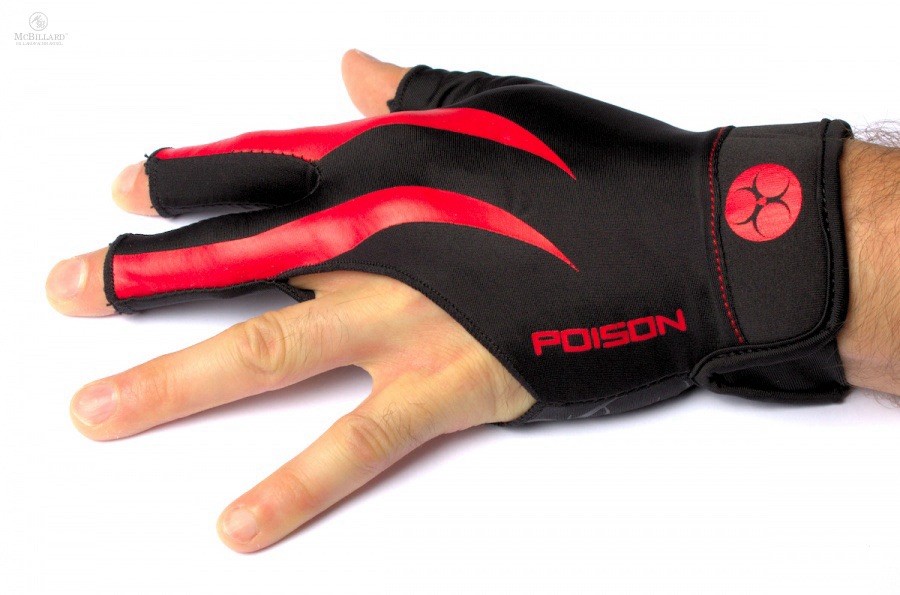 Predator Poison Red Camo Pool Cue Glove Small/Medium  - Right Hand Player
