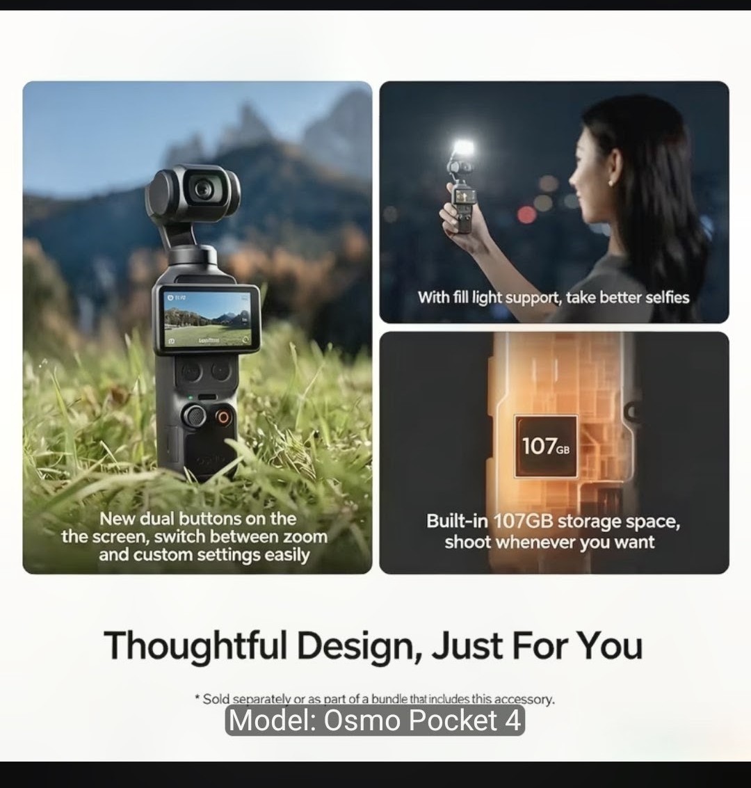 Osmo Pocket 4 4K/6K Pocket Gimbal Camera