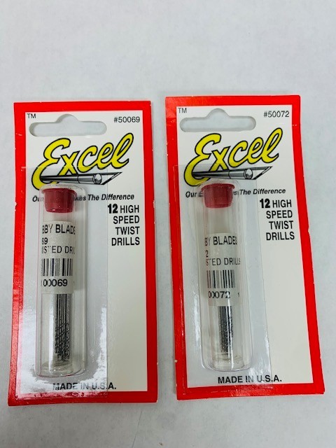 Excel 50069 & 50072 High-Speed Twist Drill Bit Sets (#69 H - 1 ea.) Lot of 2