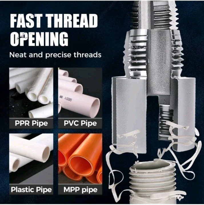 Manual Pipe Threader BSPT 1/2" & 3/4" Integrated Internal & External Tool