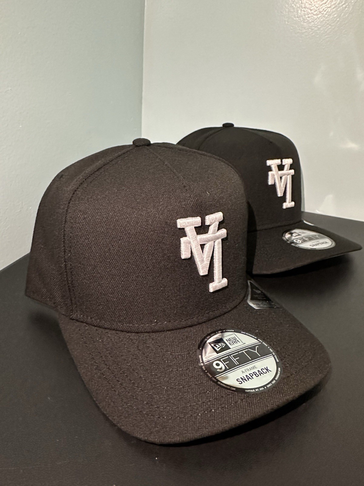 LA Dodgers New Era 9FIFTY A-Frame Snapback Baseball Cap Black/White