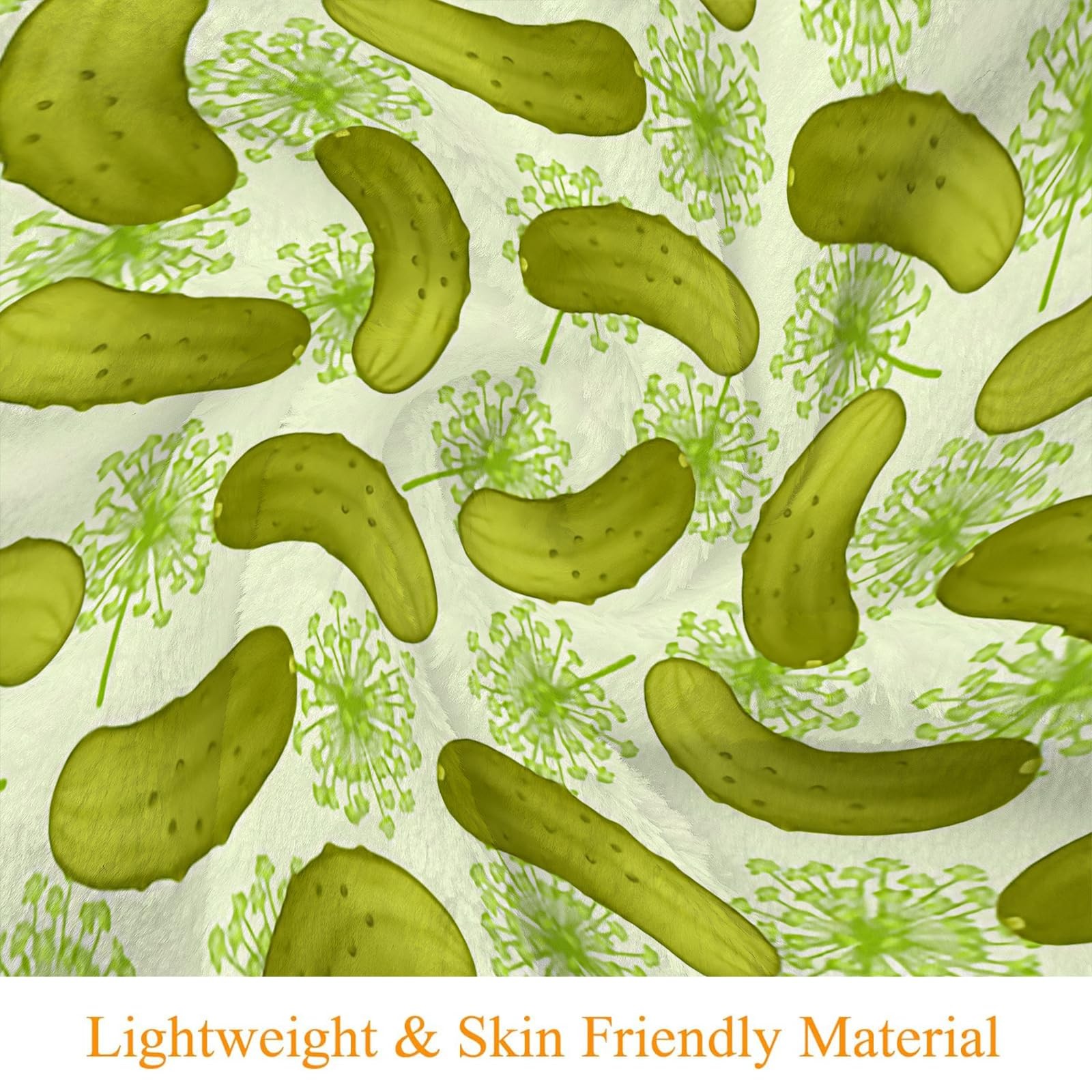 Dill Pickles Throw Blanket Soft Warm Cozy Lightweight Decorative Blanket for ...