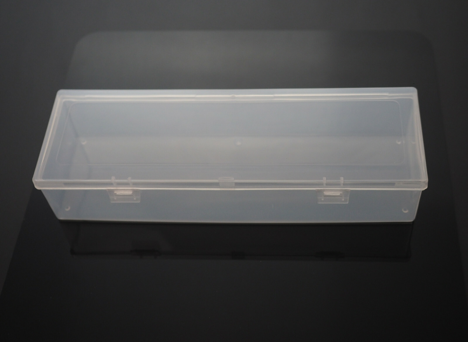 10x pcs - Large Clear Plastic Storage Container Box Hinged Lid Crafts Markers