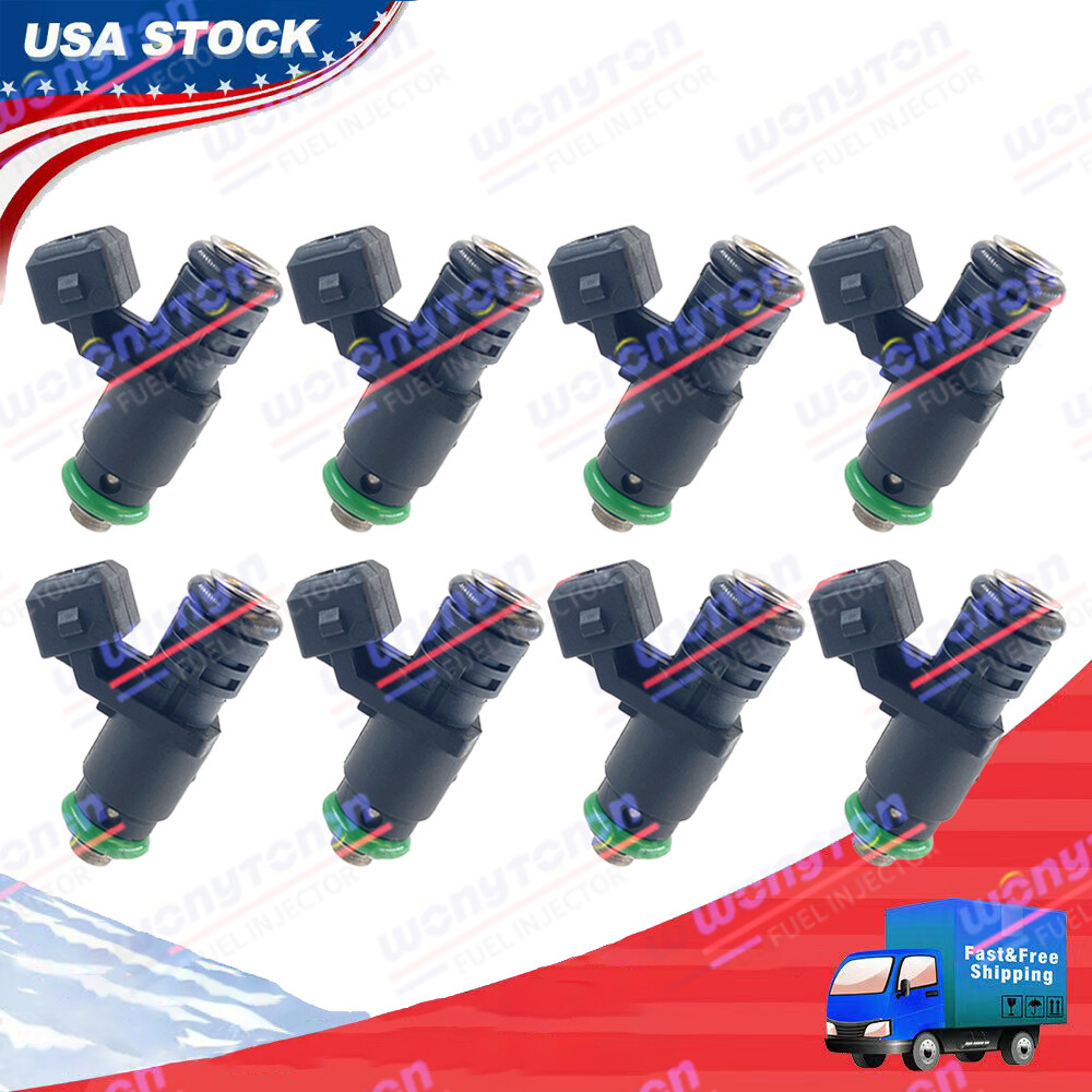 8Pcs Upgrade 8 Holes Fuel Injectors For MerCruiser MAG V8 BOAT M 861260T