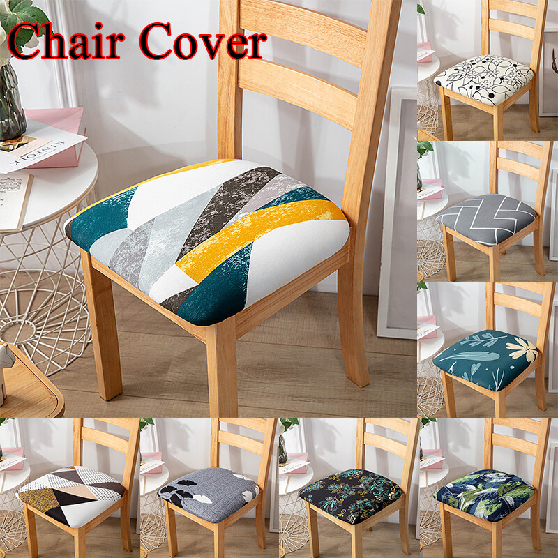 Kitchen Dining Chair Seat Covers Stretch Printed Cushion Slipcovers Protector US