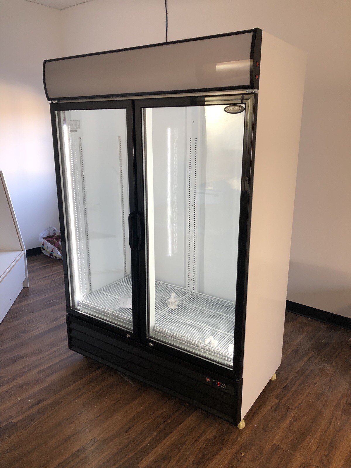 2 glass door refrigerator Double Door Beverage Cooler Drink NEW