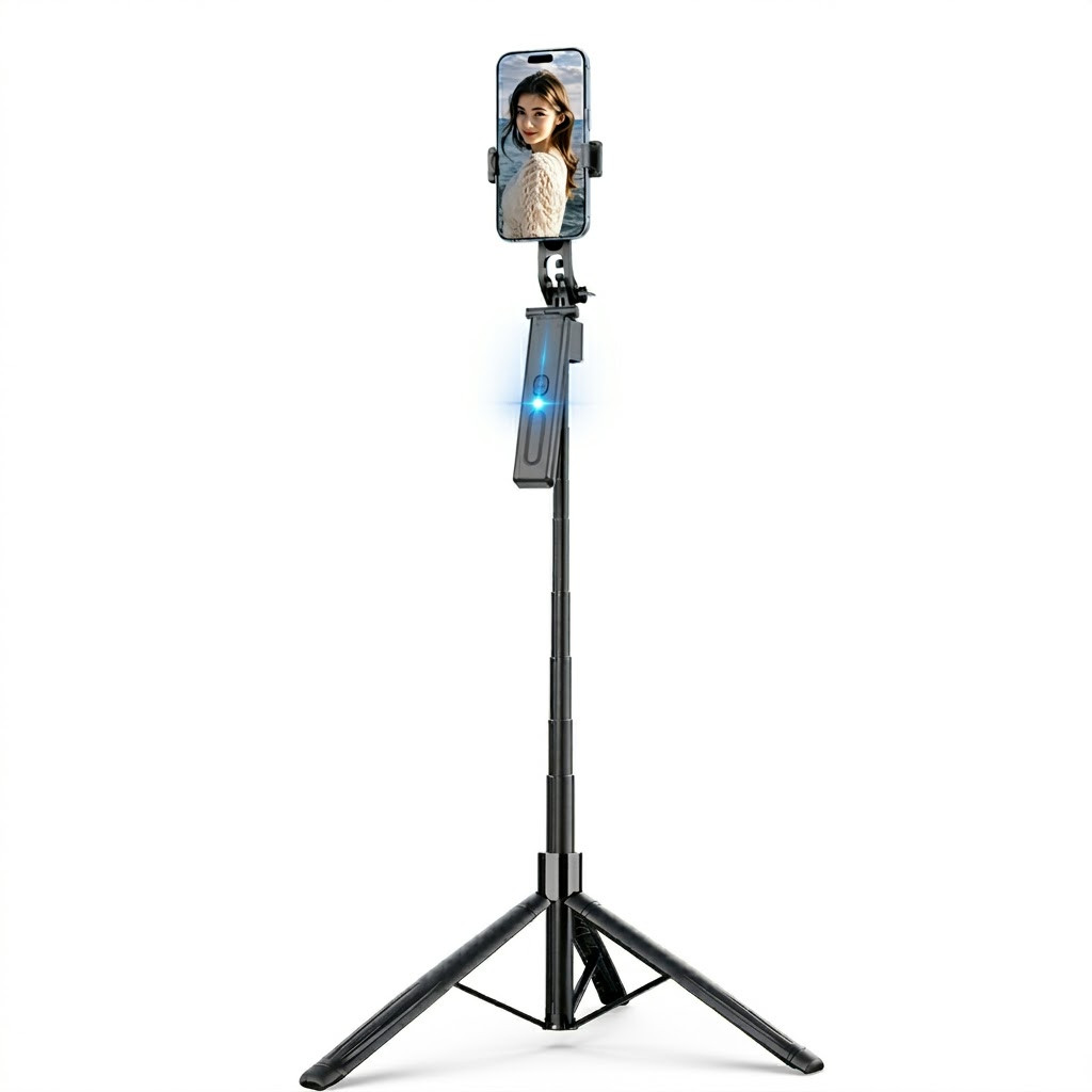 76'' Selfie Stick Auto Face Tracking Tripod 360° Rotation with Remote Control