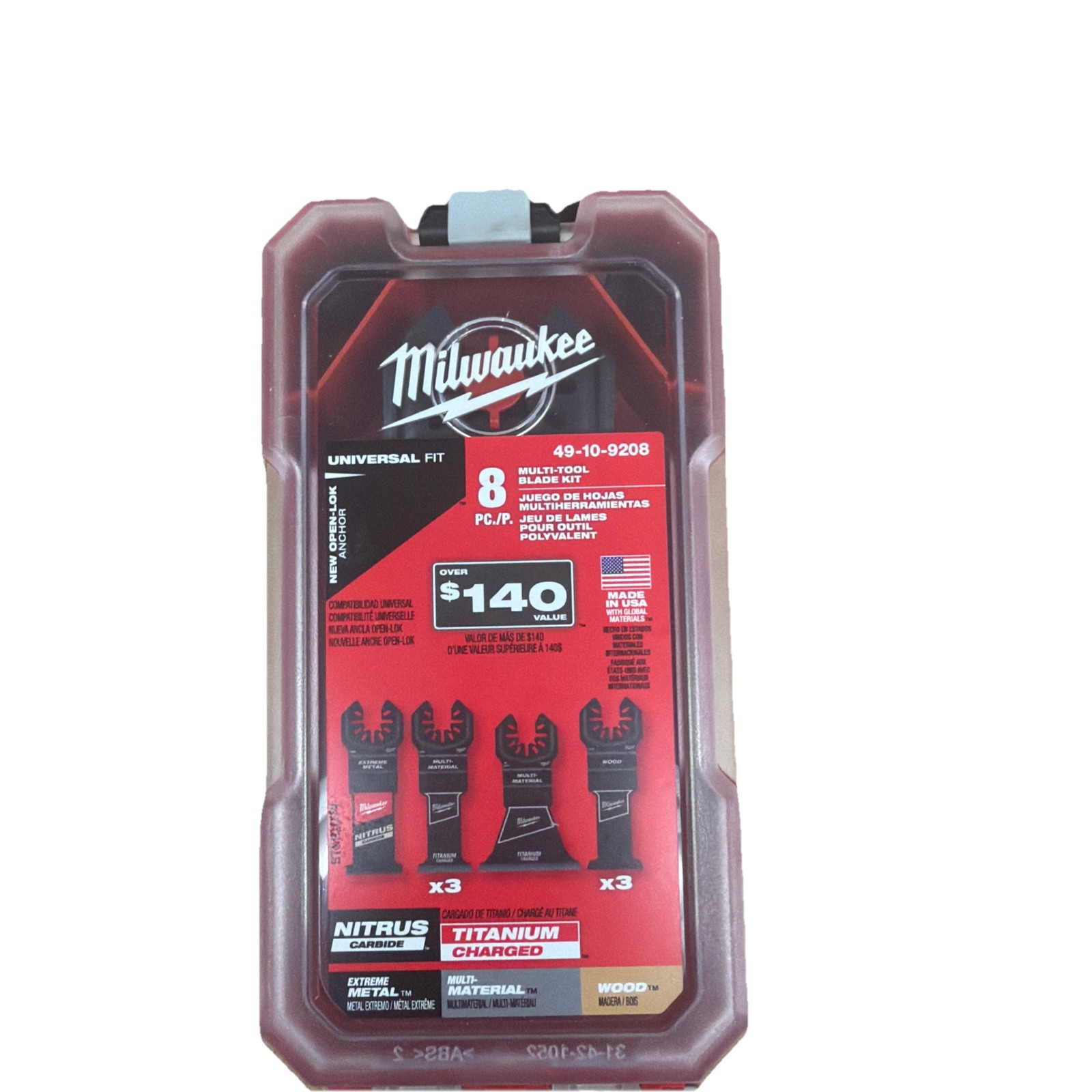 Milwaukee Universal Fit 8 Piece Multi Tool Blades (49-10-9208)