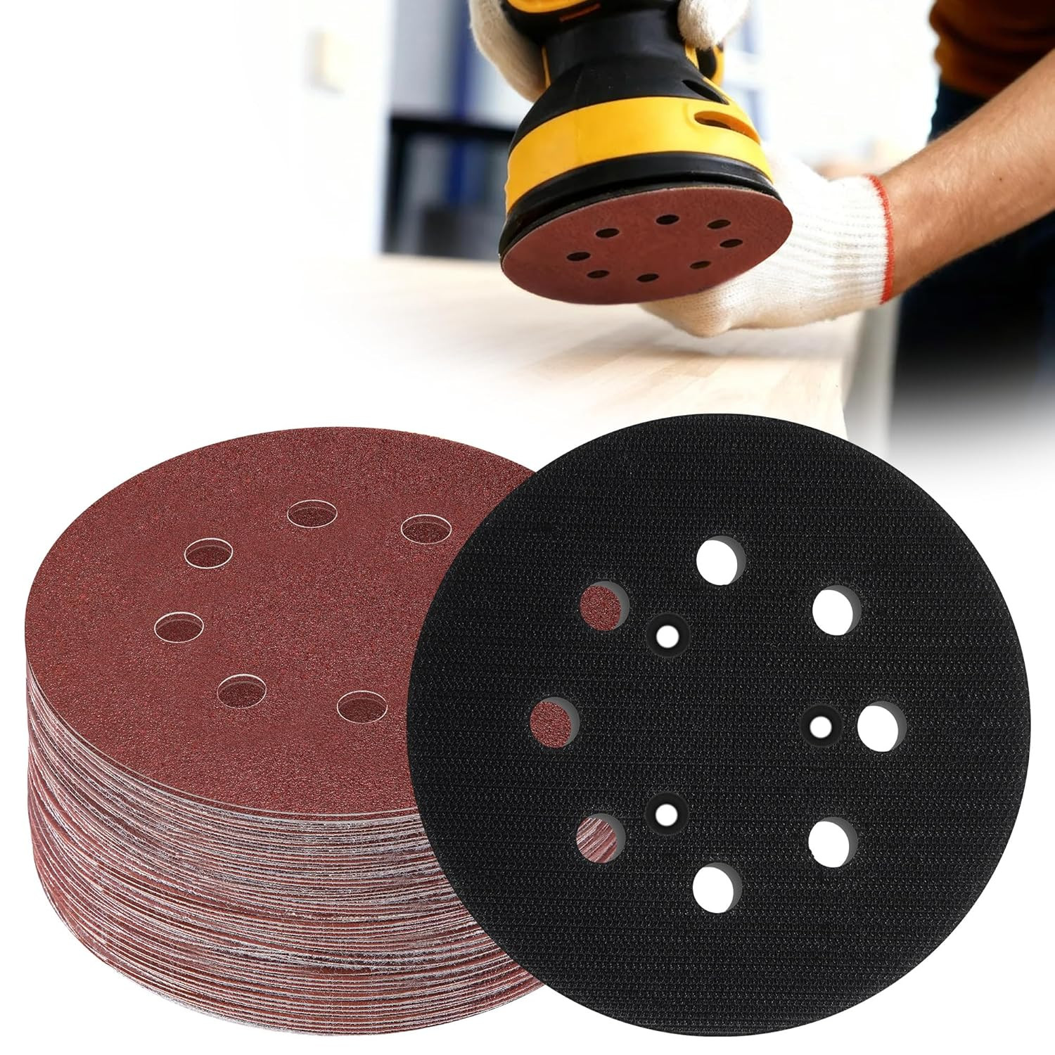 5 Inch Orbital Sander Replacement Pad Compatible with Dewalt DW420/DW421/DW422