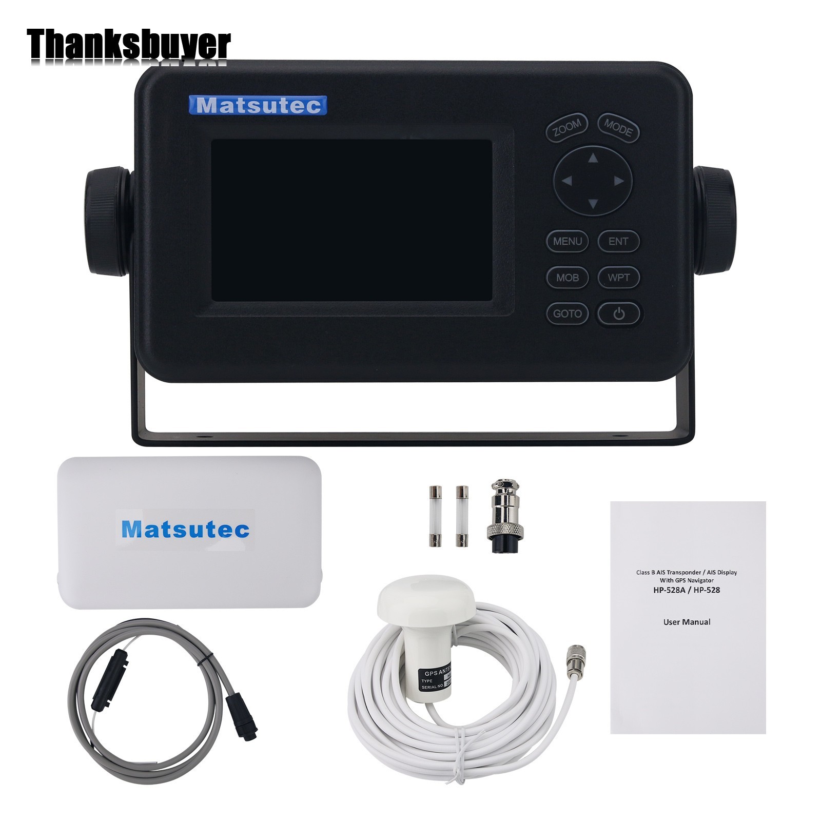 Matsutec HP-528A Marine GPS Navigator Class B AIS Transponder GOTO Navigation BK