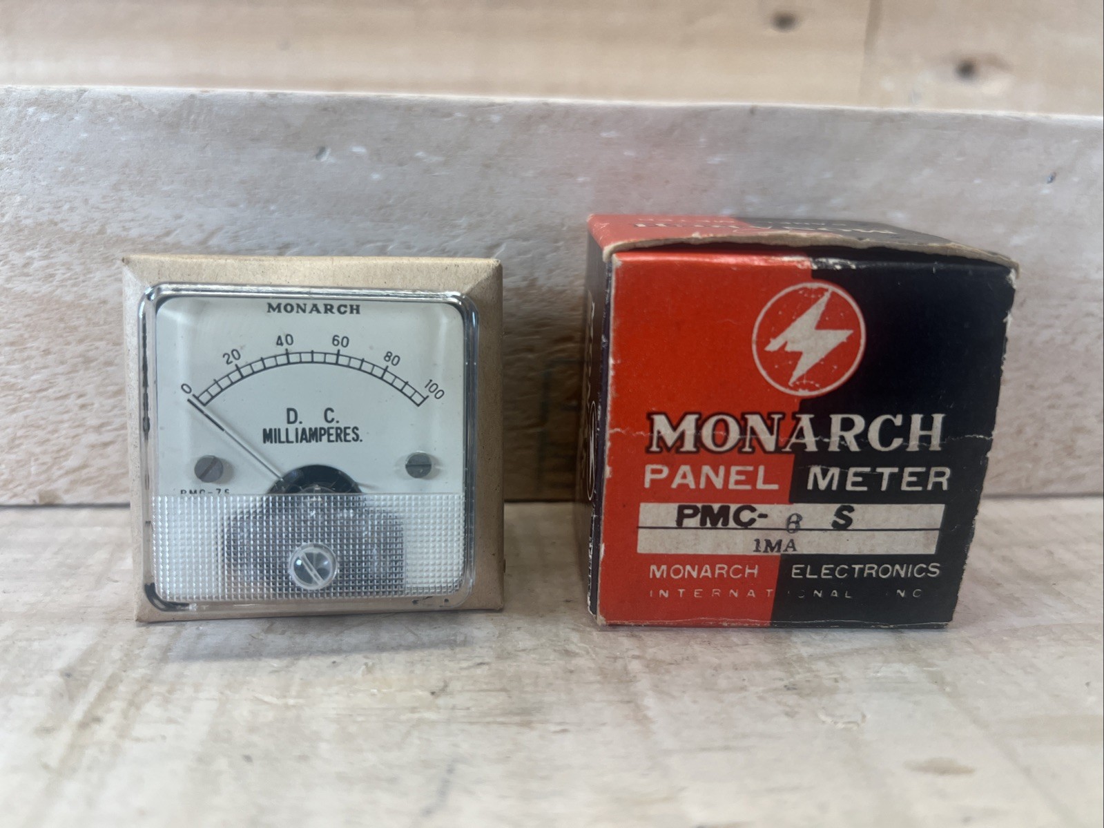 MONARCH D.C. Milliamperes panel meter PMC-6 100MA Made In Japan VTG Old Stock