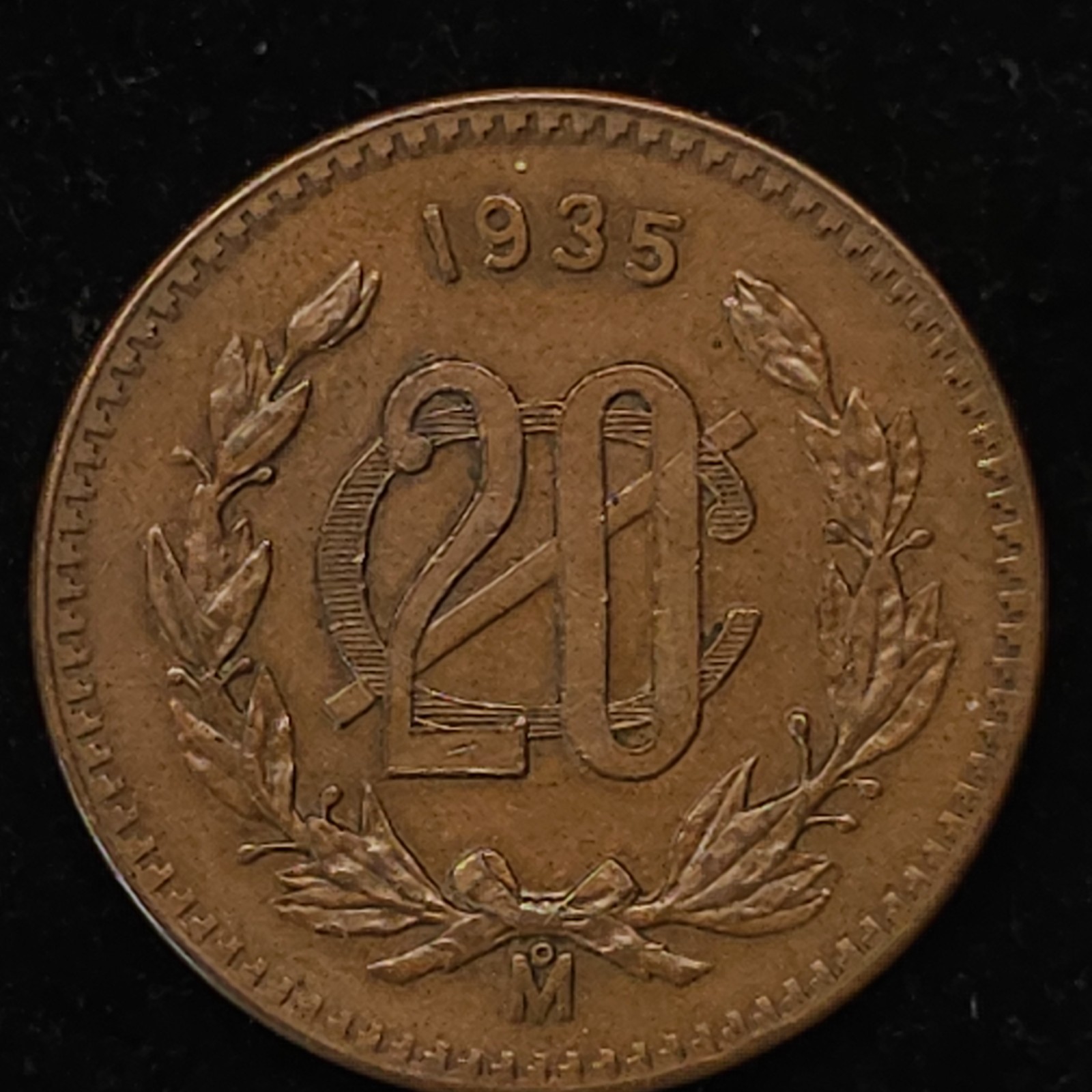1935 20 Centavos, Mexico - BU