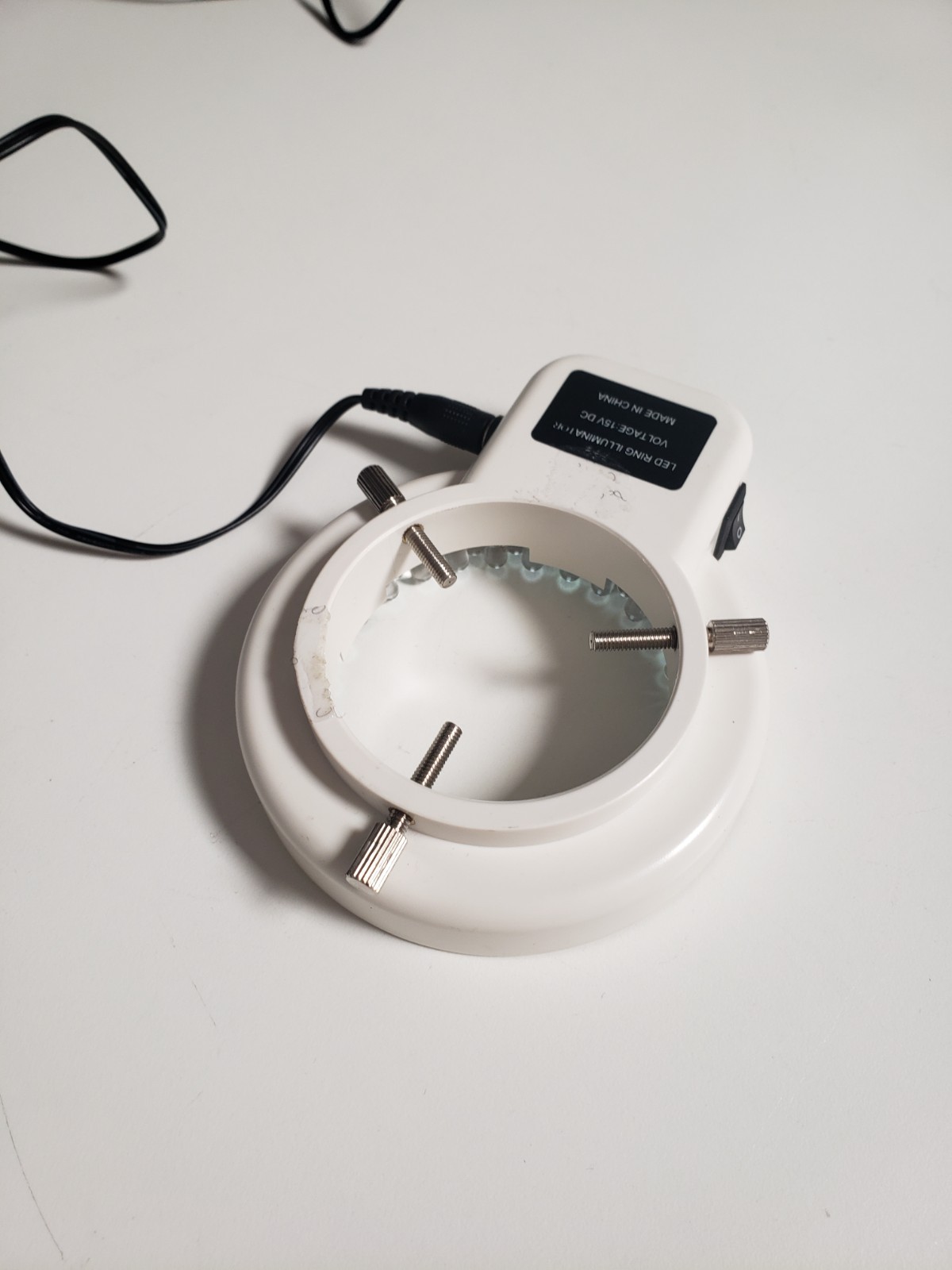 54 LED Focused Bright Adjustable Ring Light for Stereo Microscope USED, AS IS