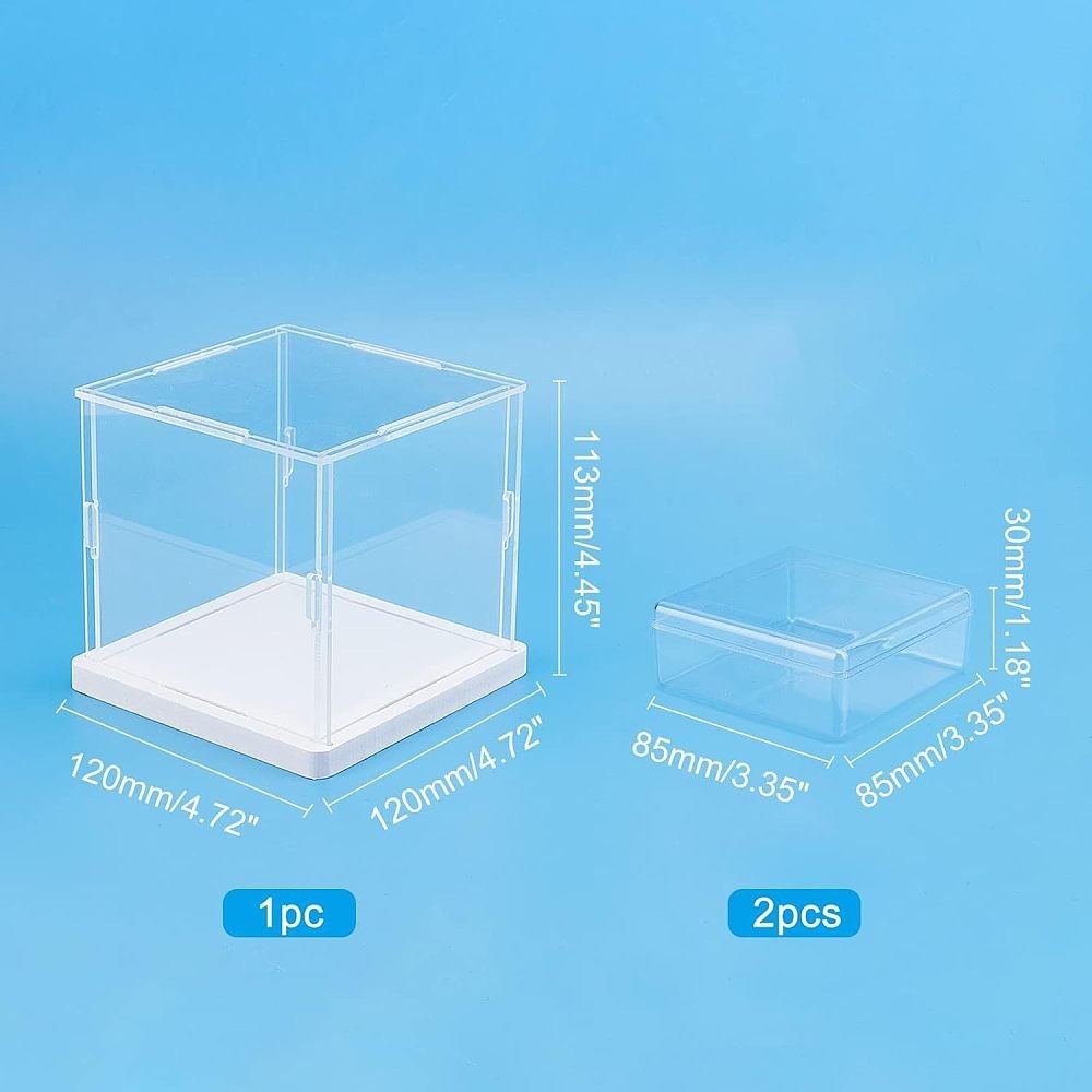 1bag Transparent Acrylic & Plastic Display box for Display Storage box Clear