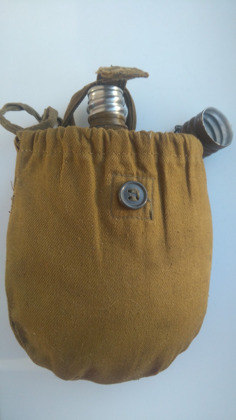 Soviet Army Aluminum Water Flask Canteen 1980s New with cover