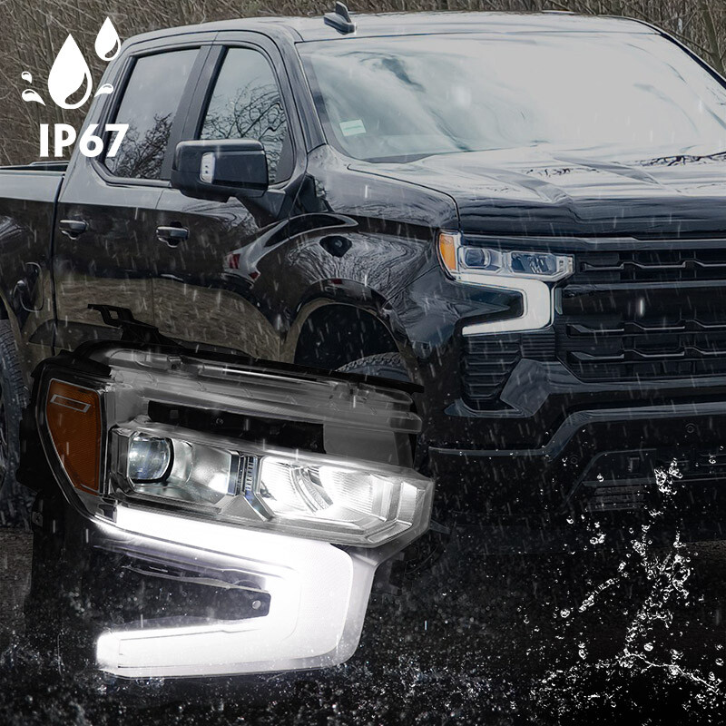 For 2022-2025 Chevy Silverado 1500 LT RST Chrome Full LED Headlight Passenger RH
