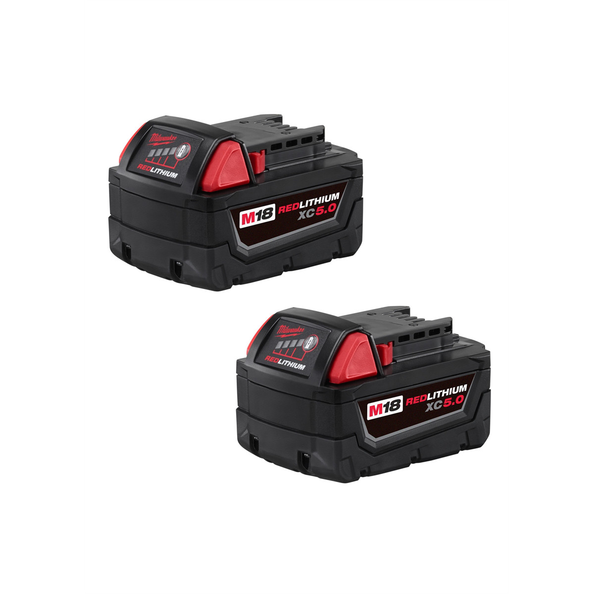 Milwaukee 48-11-1852 M18 REDLITHIUM XC 5.0Ah Ext Capacity Battery Pack (2pc)