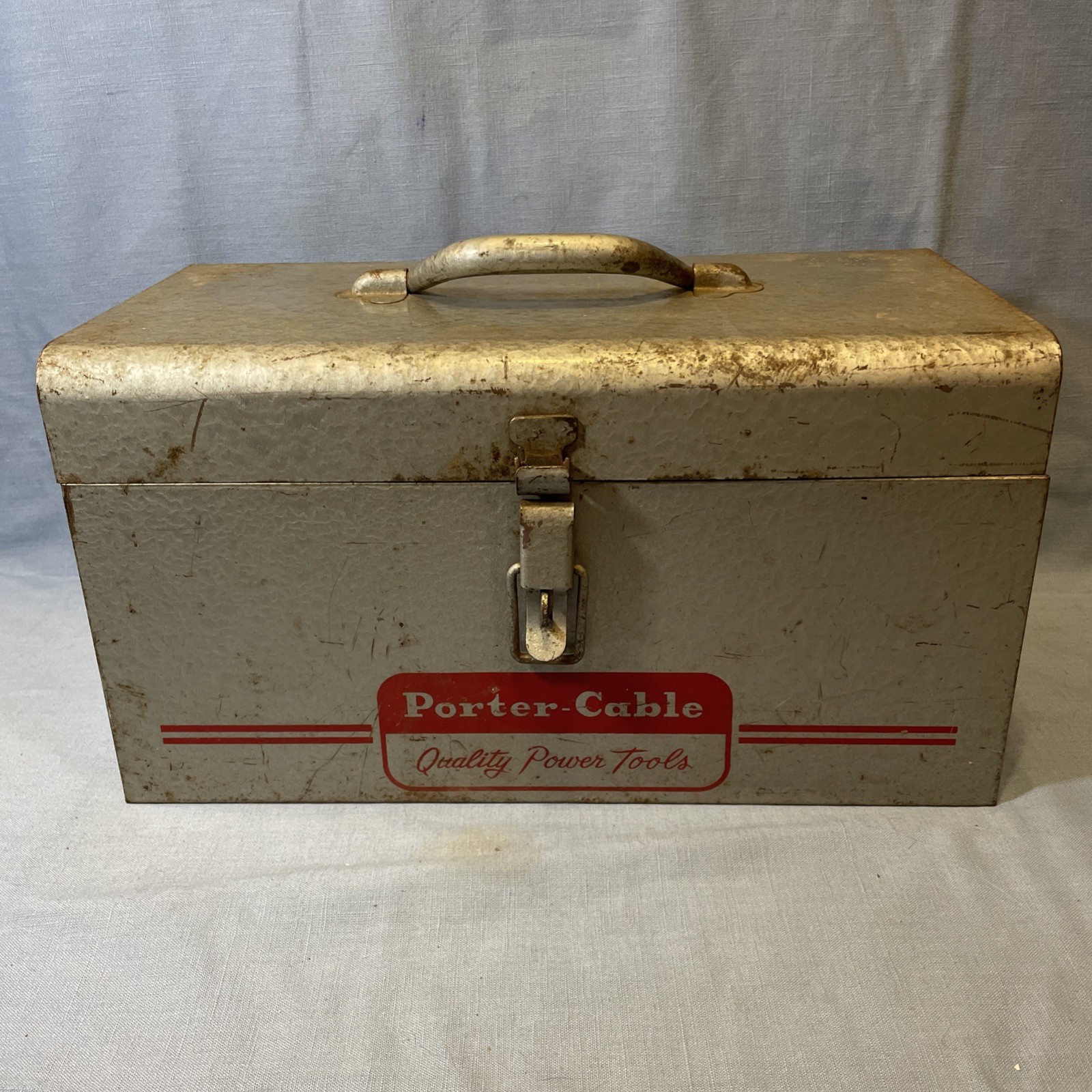 Vtg Porter Cable D6 Disc Grinder & Polisher carrying case Extra Disc And Tools