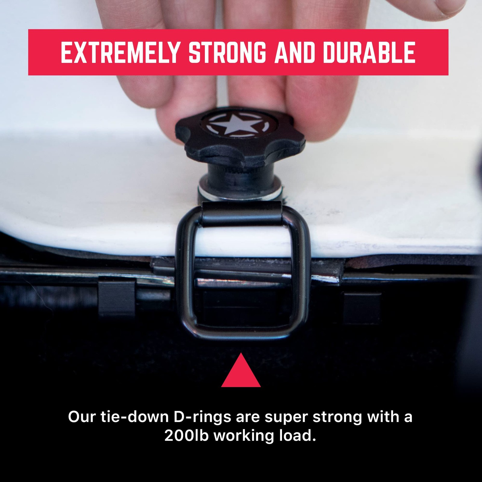 Tie Down D Ring Set, Easy-to-Install Truck Downs, 6, Tiedown D-Ring