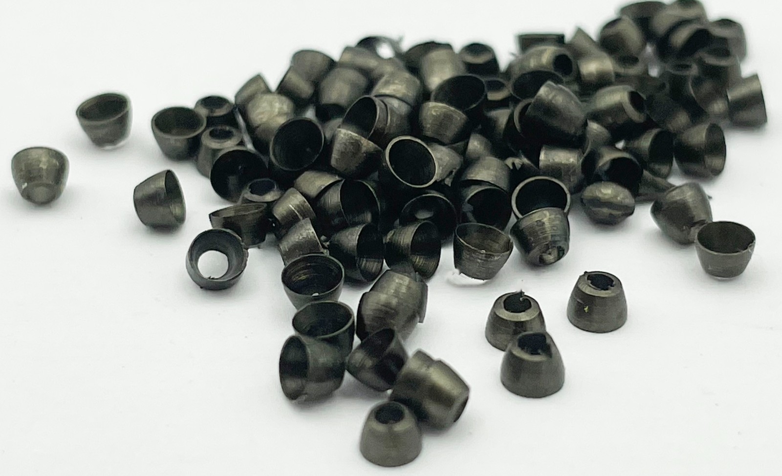 Brass Tapered Cone Heads for Fly Tying Black 2.5mm 100/pkg
