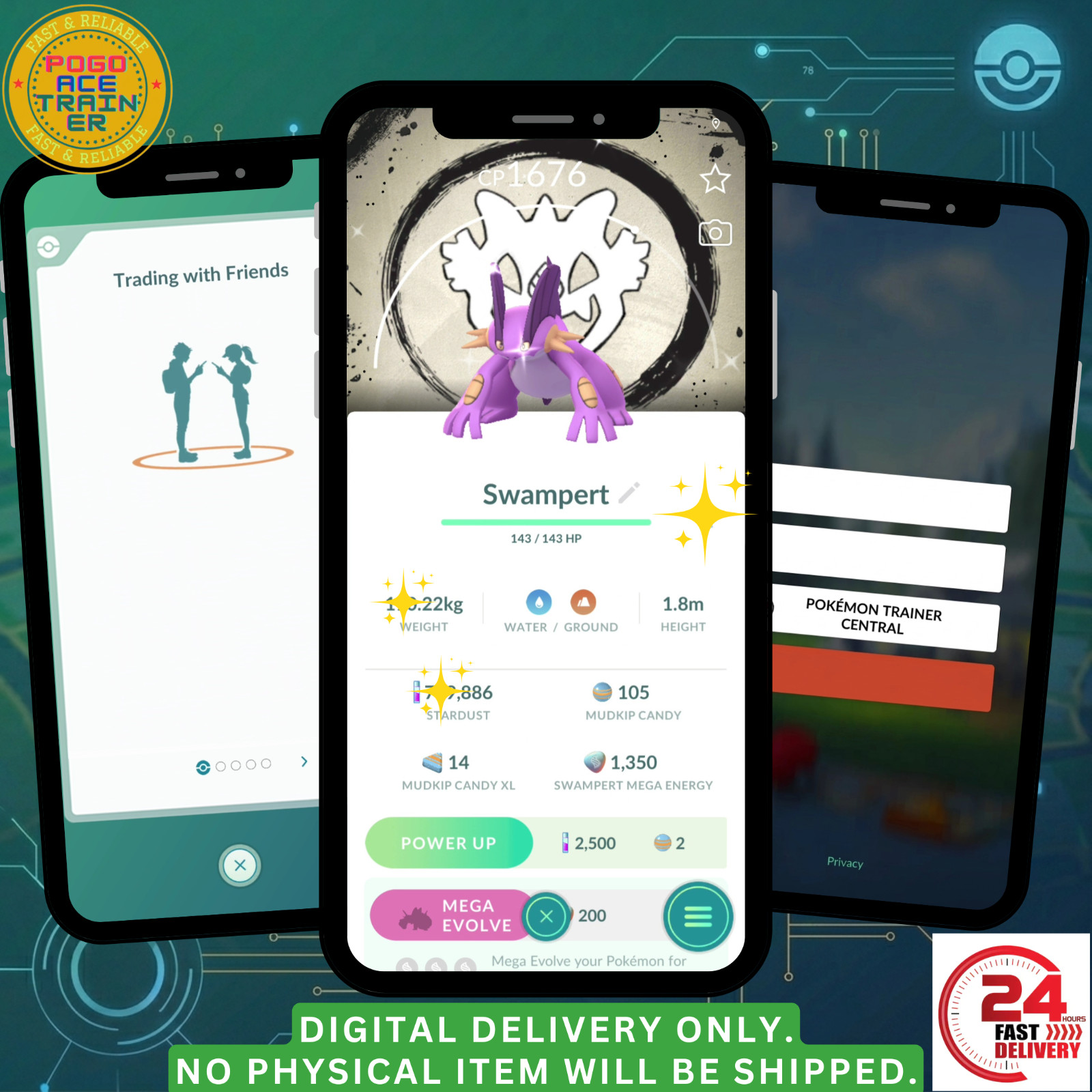 [✨SpecialBG✨] Shiny Swampert – GO Fest 2026 Special BG  ✨FAST24hDelivery✨