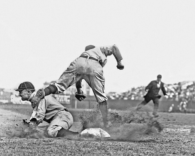 Detroit Tigers TY COBB Glossy 8x10 Photo Sliding Print Baseball Poster HOF 36